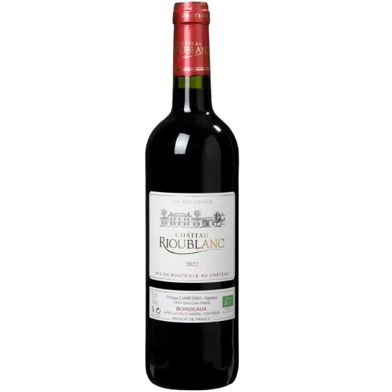 Vin rouge Château Rioublanc 75cl * BIO