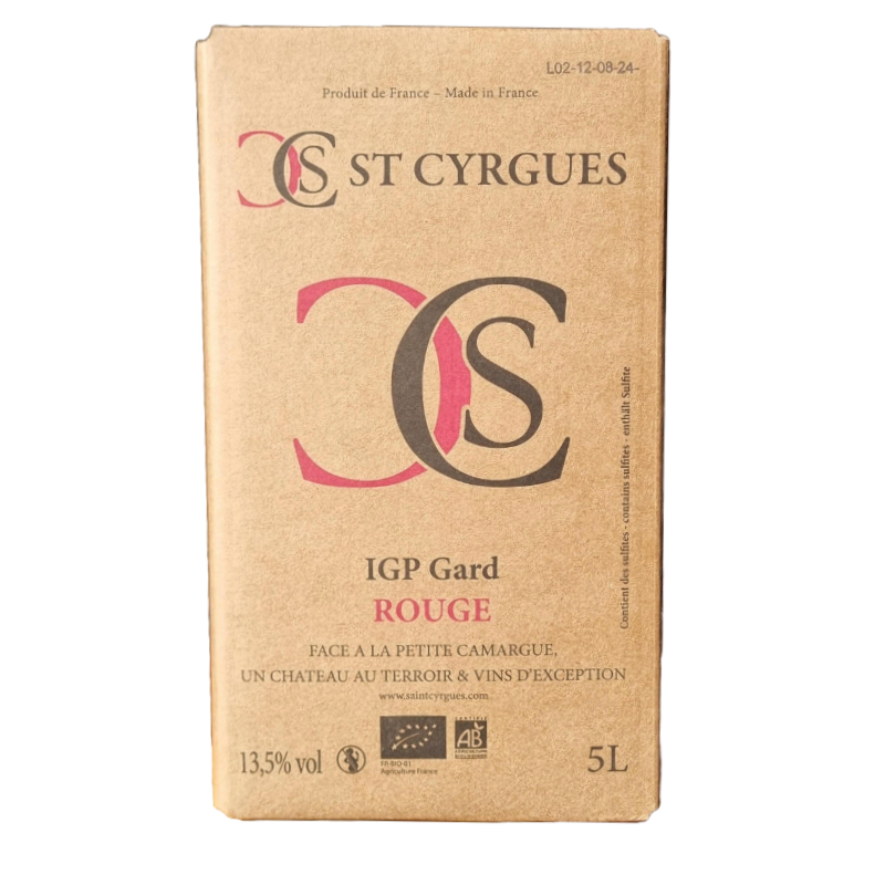 BIB Saint Cirice Rouge IGP GARD 5L * BIO