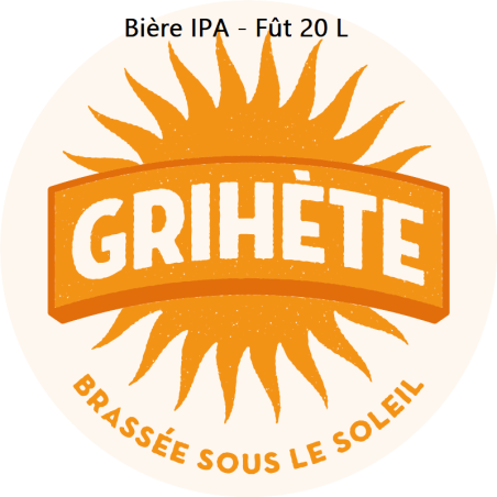 Bière IPA Grihète - Fût de 20 Litres * BIO
