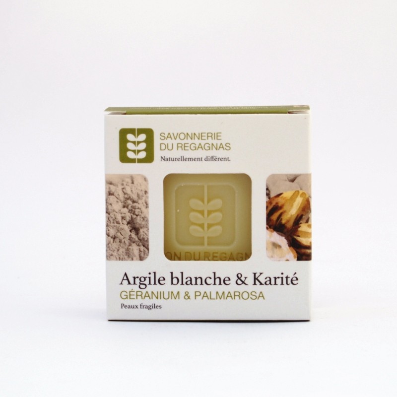 Savon Argile Blanche & Palmarosa 100 g  * BIO